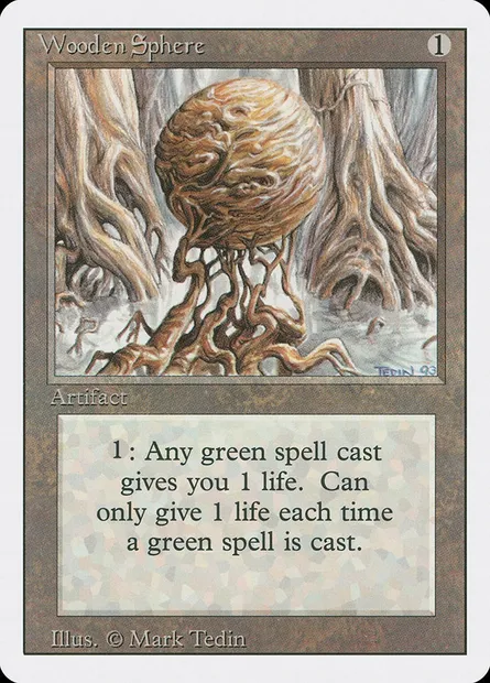 Sphère de bois, carte Magic 3ED 281 — extension Revised Edition