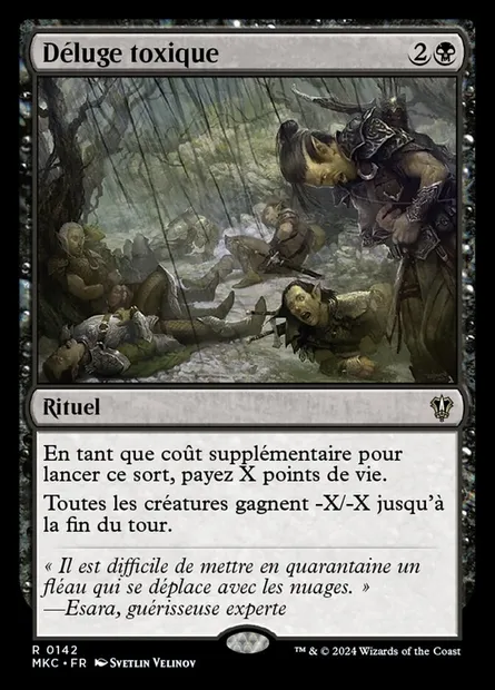 Déluge toxique, carte Magic MKC 142 — extension Murders at Karlov Manor Commander