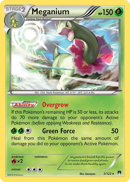 Meganium, Pokémon card BKP 3 — BREAKpoint set