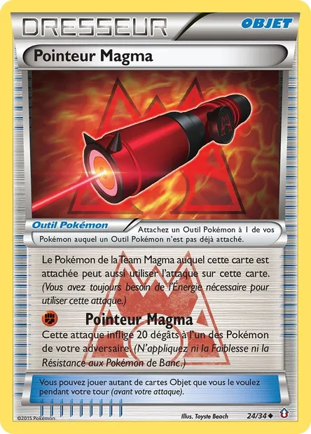 Pointeur Magma, carte Pokémon DCR 24 — extension Double Danger
