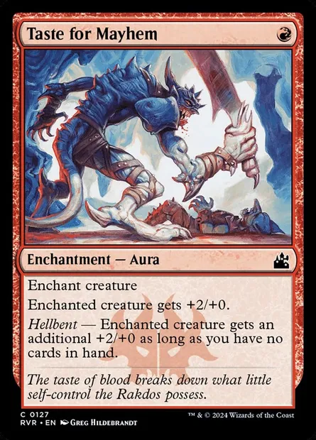 Taste for Mayhem, Magic card RVR 127 — Ravnica Remastered set