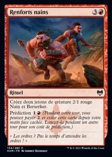Renforts nains, carte Magic KHM 134 — extension Kaldheim