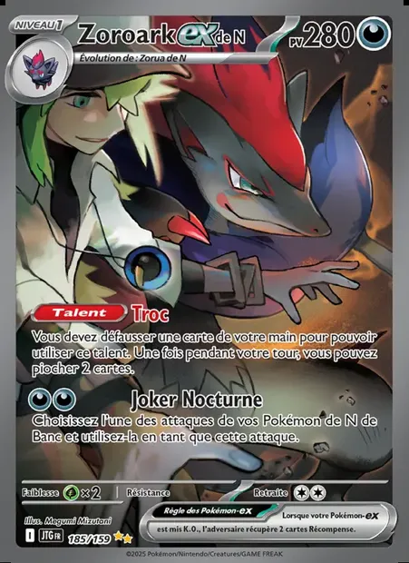 Zoroark-ex de N, carte Pokémon JTG 185 — extension Aventures Ensemble