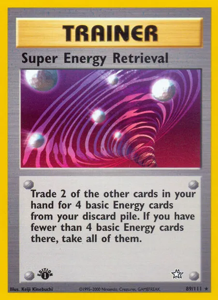 Super Energy Retrieval, Pokémon card NG 89 — Neo Genesis set