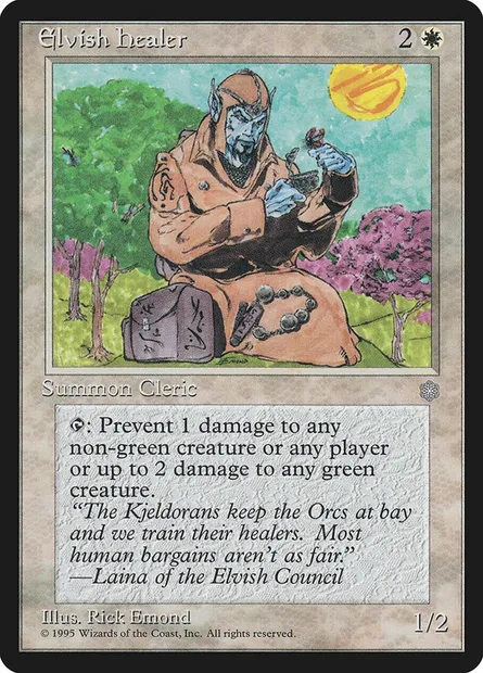 Elvish Healer, Magic card ICE 22 — Ice Age set