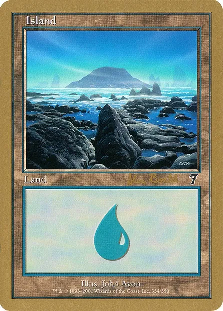 Île, carte Magic WC01 ab334 — extension World Championship Decks 2001