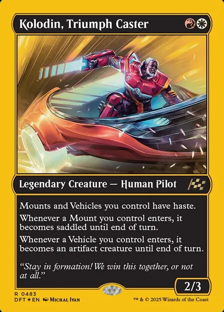 Kolodin, Triumph Caster, Magic card DFT 483 — Aetherdrift set