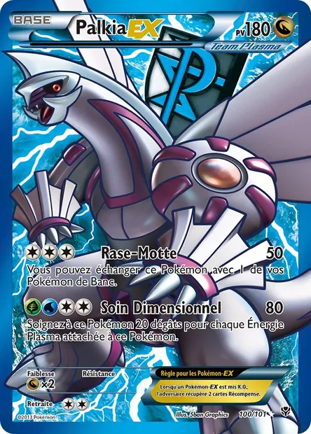 Palkia EX, carte Pokémon PLB 100 — extension Explosion Plasma