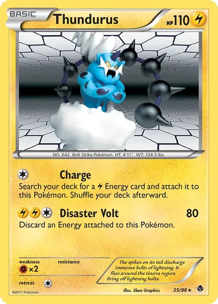 Thundurus, Pokémon card EPO 35 — Emerging Powers set