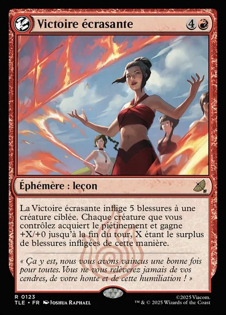 Victoire écrasante, carte Magic TLE 123 — extension Avatar: The Last Airbender Eternal