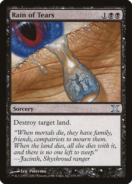 Rain of Tears, Magic card 10E 170 — Tenth Edition set