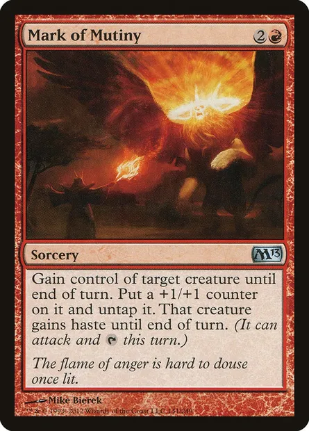 Mark of Mutiny, Magic card M13 141 — Magic 2013 set