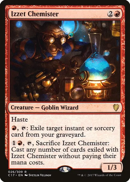 Izzet Chemister, Magic card C17 26 — Commander 2017 set