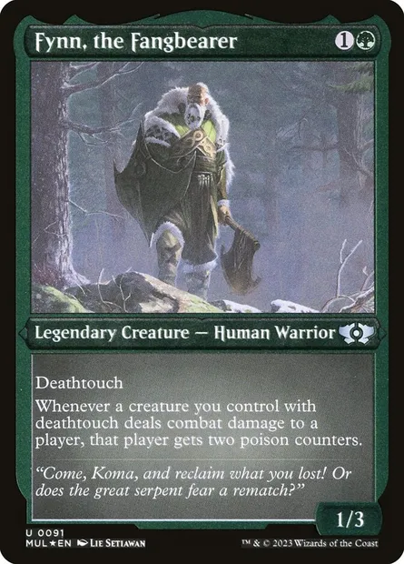 Fynn, the Fangbearer, Magic card MUL 91 — Multiverse Legends set