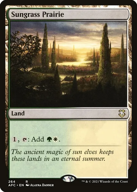 Sungrass Prairie, Magic card AFC 264 — Forgotten Realms Commander set