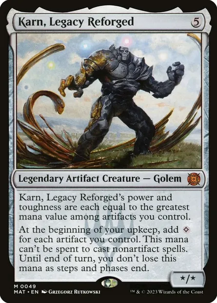 Karn, Legacy Reforged, Magic card MAT 49 — March of the Machine: The Aftermath set