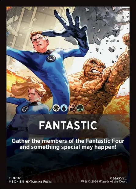 Fantastic, carte Magic FMSC 61 — extension Marvel Super Heroes Jumpstart Front Cards