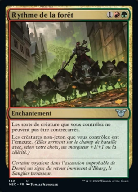 Rythme de la forêt, carte Magic NEC 142 — extension Neon Dynasty Commander