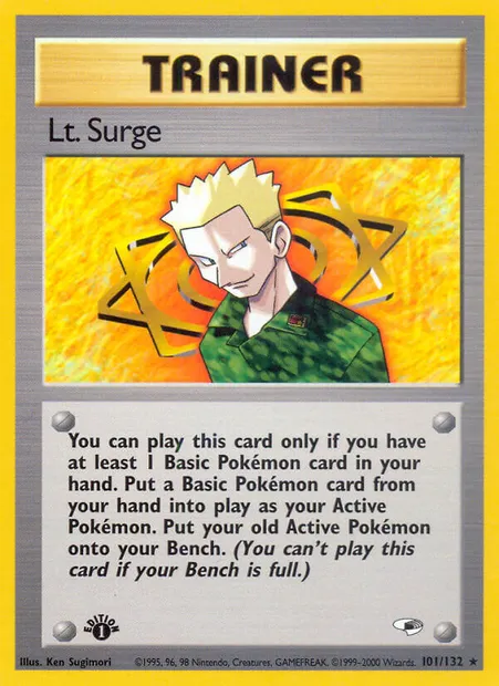 Lt. Surge, carte Pokémon GH 101 — extension Gym Heroes