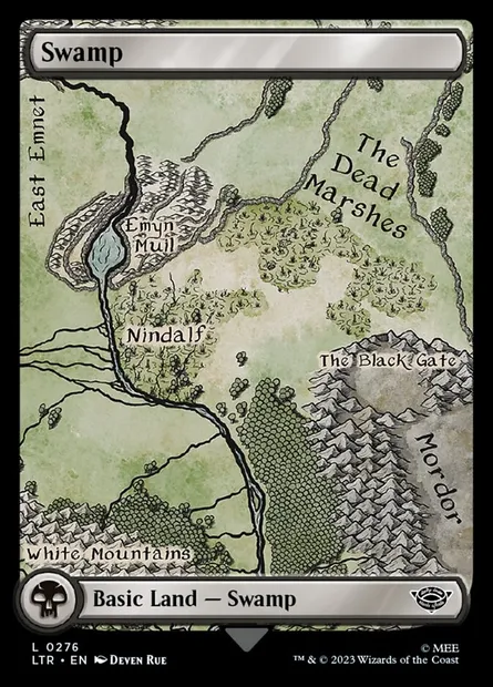 Swamp, Magic card LTR 276 — The Lord of the Rings: Tales of Middle-earth set