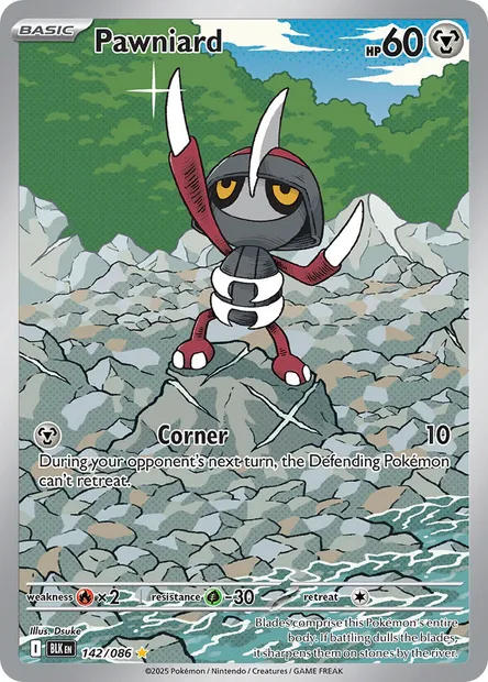 Pawniard, Pokémon card BLK 142 — Black Bolt set