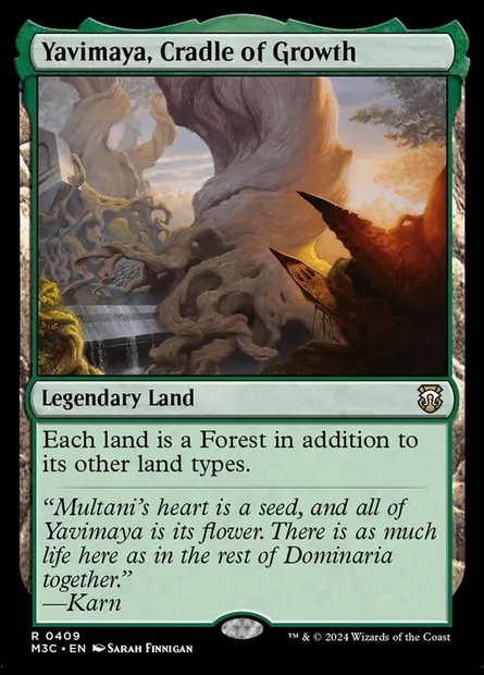 Yavimaya, Cradle of Growth, Magic card M3C 409 — Modern Horizons 3 Commander set