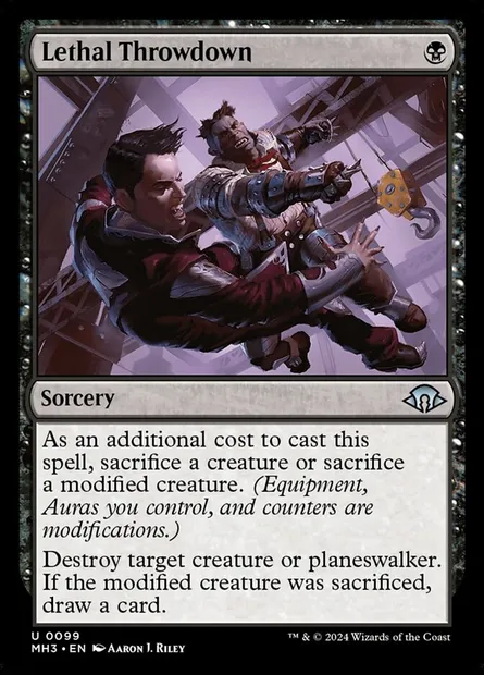 Lethal Throwdown, Magic card MH3 99 — Modern Horizons 3 set