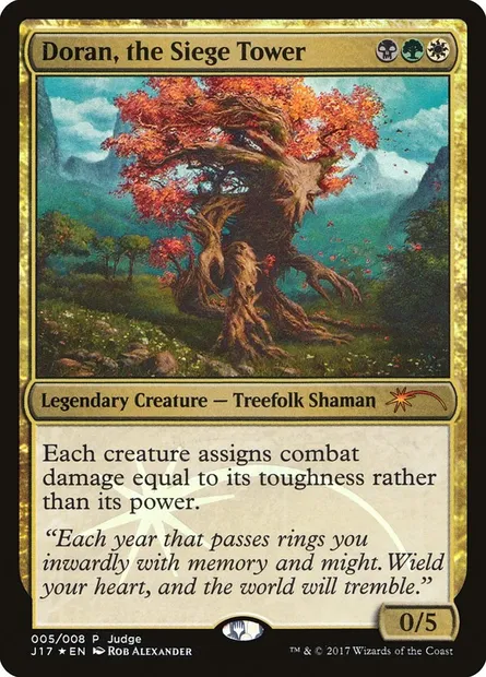 Doran, the Siege Tower, Magic card J17 5 — Judge Gift Cards 2017 set