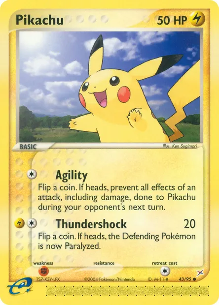 Pikachu, Pokémon card MA 43 — Team Magma vs Team Aqua set