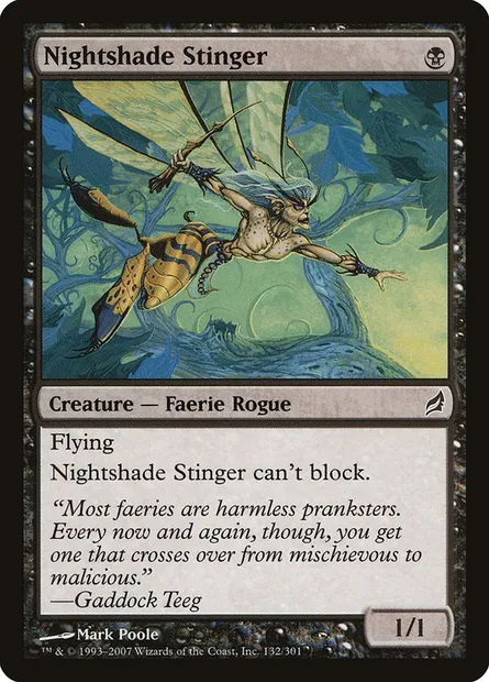 Nightshade Stinger, Magic card LRW 132 — Lorwyn set