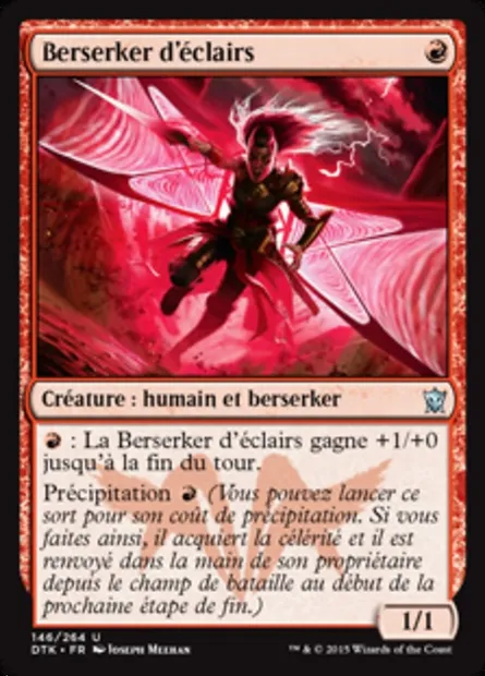 Berserker d'éclairs, carte Magic DTK 146 — extension Les Dragons de Tarkir
