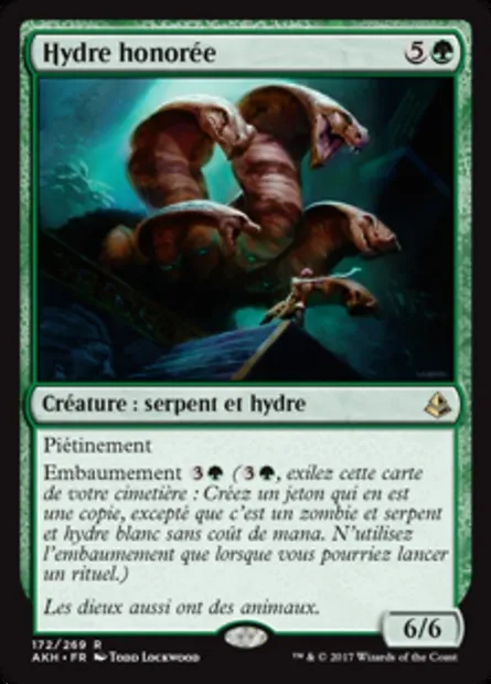 Hydre honorée, carte Magic AKH 172 — extension Amonkhet