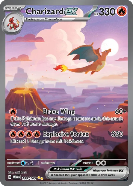 Charizard ex, Pokémon card MEW 199 — 151 set