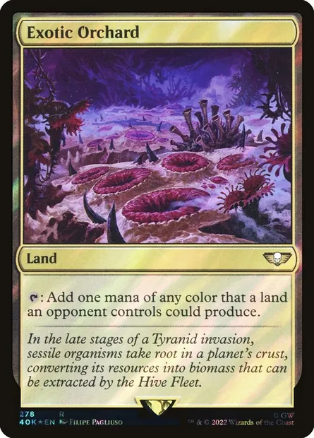 Verger exotique, carte Magic 40K 278★ — extension Warhammer 40,000 Commander