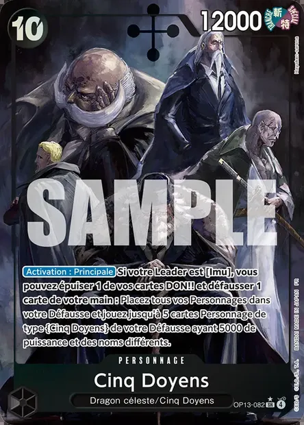 Cinq Doyens, carte One Piece OP13-082 — extension SUCCESSEURS