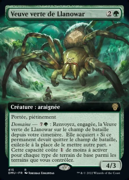 Veuve verte de Llanowar, carte Magic DMU 415 — extension Dominaria Uni