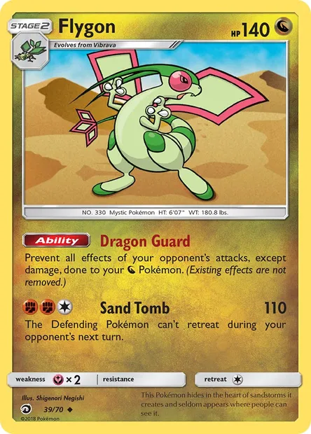 Flygon, Pokémon card DRM 39 — Dragon Majesty set