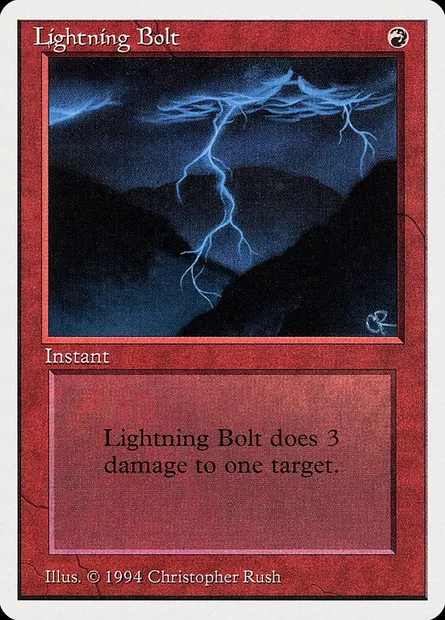 Lightning Bolt, Magic card SUM 162 — Summer Magic / Edgar set