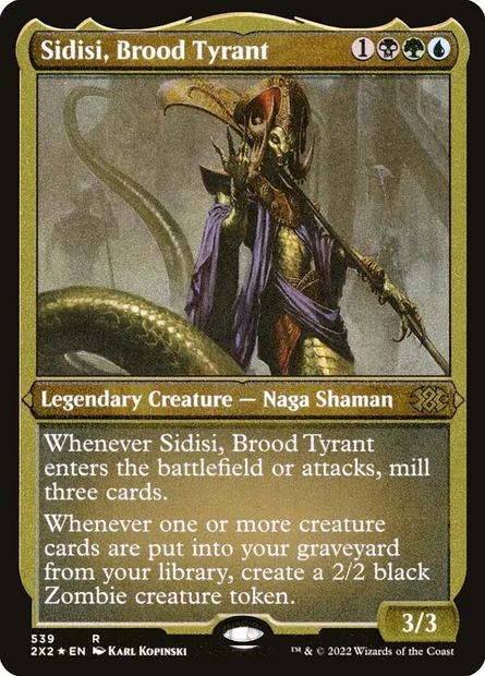 Sidisi, Brood Tyrant, Magic card 2X2 539 — Double Masters 2022 set