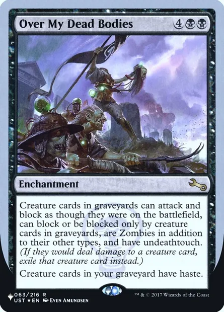 Over My Dead Bodies, carte Magic ULST 23 — extension The List (Unfinity Foil Edition)