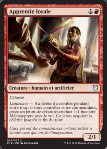 Apprentie loyale, carte Magic C18 23 — extension Commander 2018