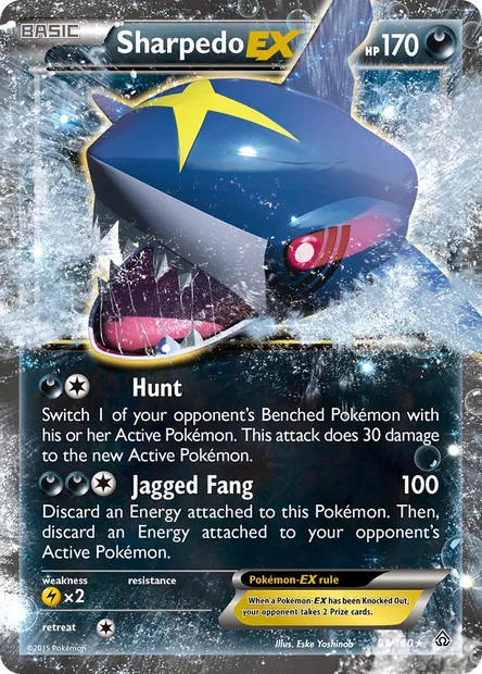 Sharpedo EX, Pokémon card PRC 91 — Primal Clash set