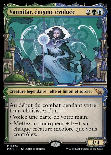 Vannifar, énigme évoluée, carte Magic MKM 323 — extension Murders at Karlov Manor