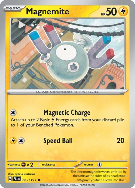 Magnemite, Pokémon card PAL 065 — Paldea Evolved set