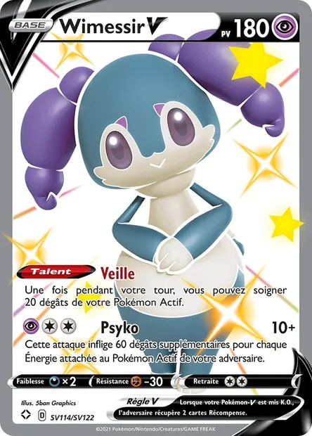 Wimessir V, carte Pokémon SHF SV114 — extension Destinées Radieuses