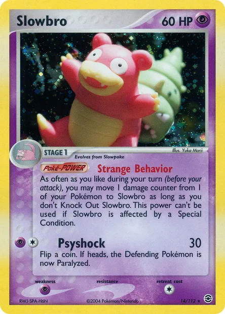 Slowbro, Pokémon card RG 14 — FireRed & LeafGreen set