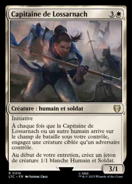 Capitaine de Lossarnach, carte Magic LTC 16 — extension Tales of Middle-earth Commander