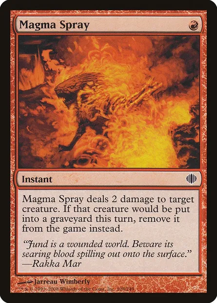 Magma Spray, Magic card ALA 108 — Shards of Alara set