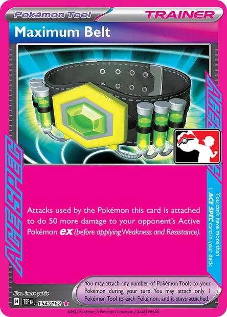 Ceinture Maximale, carte Pokémon PPS 154-4 — extension Play! Pokémon Prize Pack Series