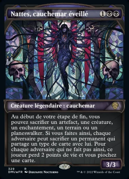 Nattes, cauchemar éveillé, carte Magic DMU 329 — extension Dominaria Uni